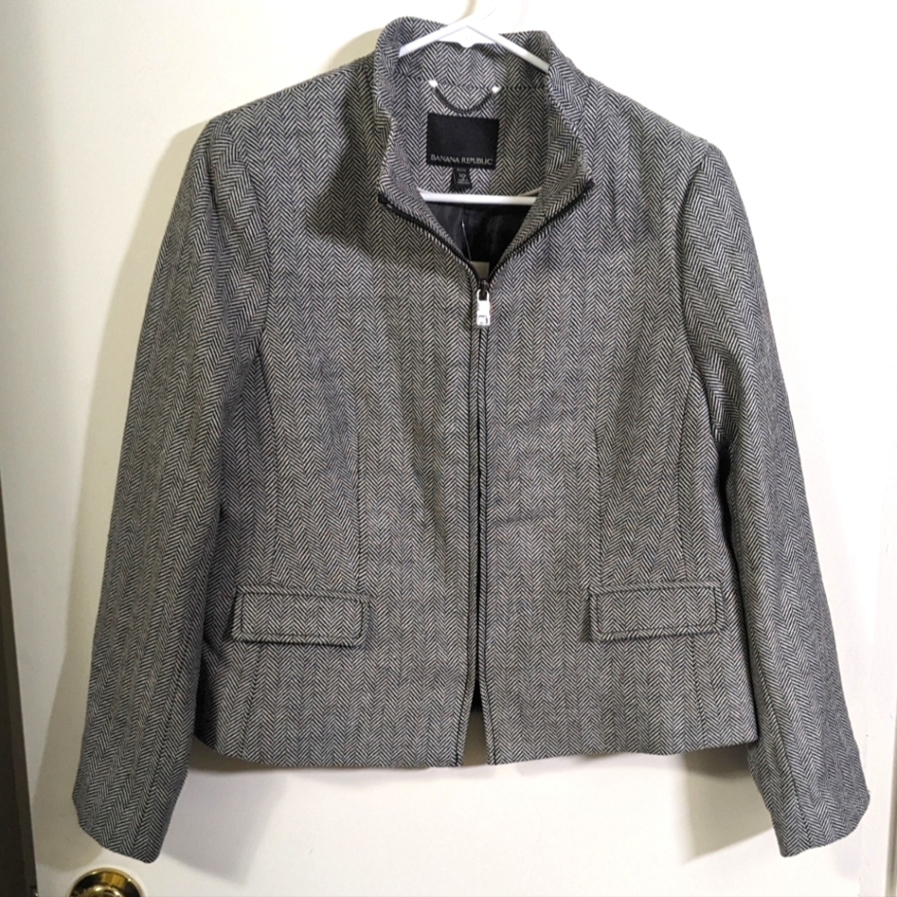 NWT Banana Republic herringbone blazer